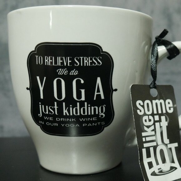 Humorous Coffee Mug Yoga Theme - Picture 1 of 4